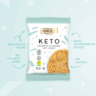 KETO mekani kolačić - Kokos i indijski oraščići 50 g
