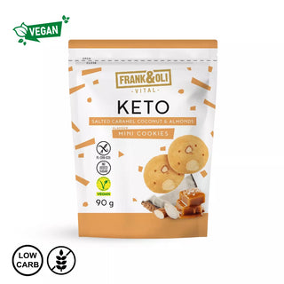 KETO mini kolačići – slana karamela, kokos i bademi 90 g